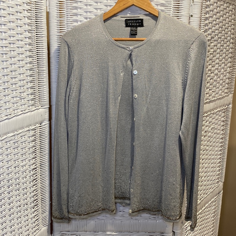 Spenser Jeremy Sequin Cardigan Sweater M